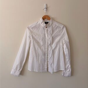Iroo Cream Ruffled Blouse XS S